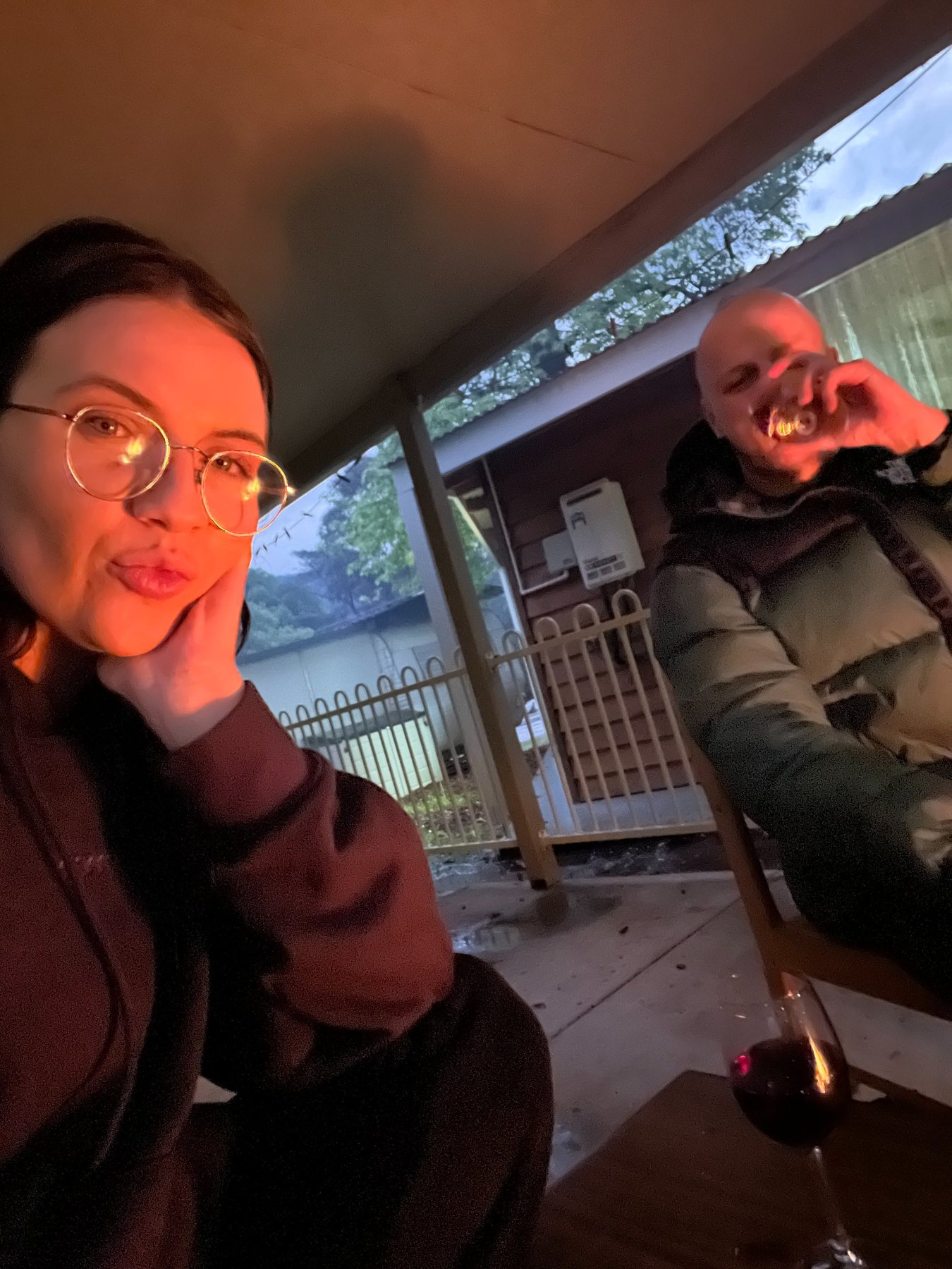 Bianca and Tom by warm firelight