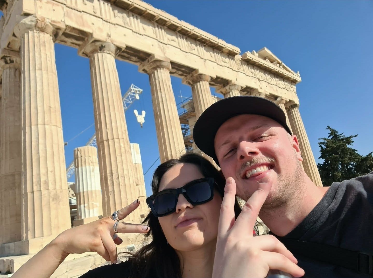 Bianca and Thomas at the Parthenon